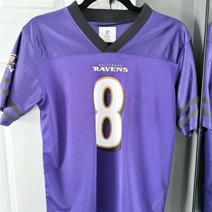Baltimore Ravens #8 Jackson Purple Football Jersey Sz L 12/14